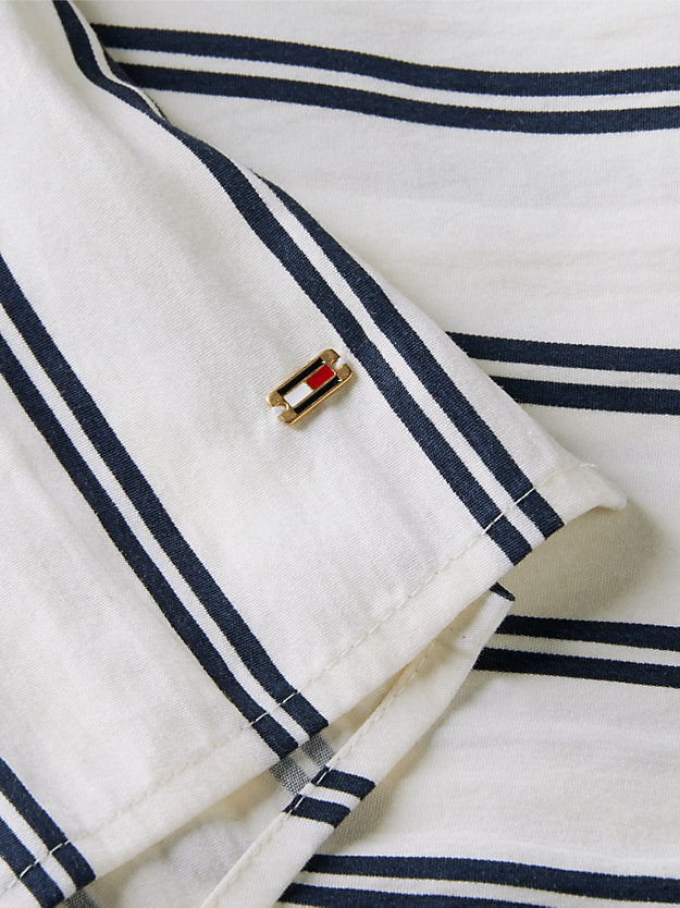 Relaxed Fit Gold-Tone Button Stripe Shirt