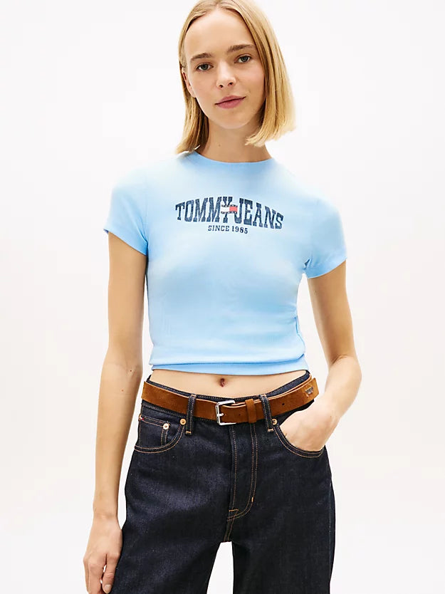Wavy Flag Ribbed Slim T-Shirt