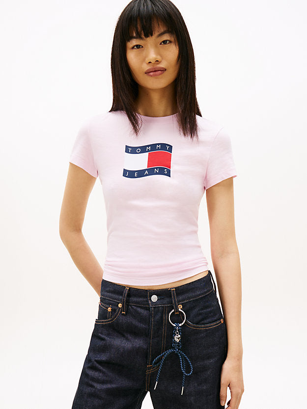 Wavy Flag Jersey Slim T-Shirt