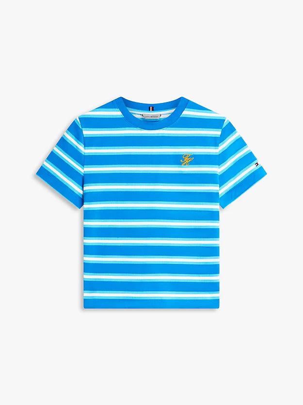 Logo Embroidery Jersey Crew Neck T-Shirt