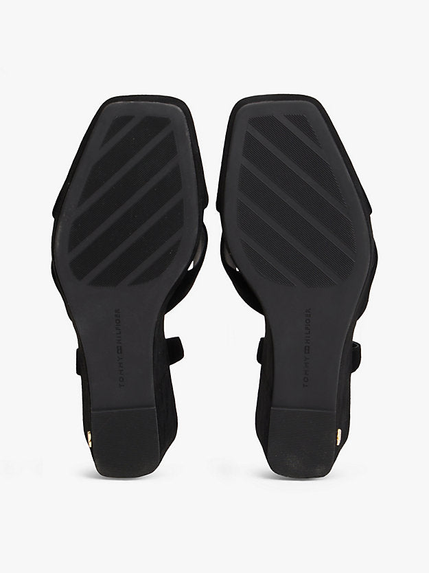 Suede High Wedge Heel Sandals
