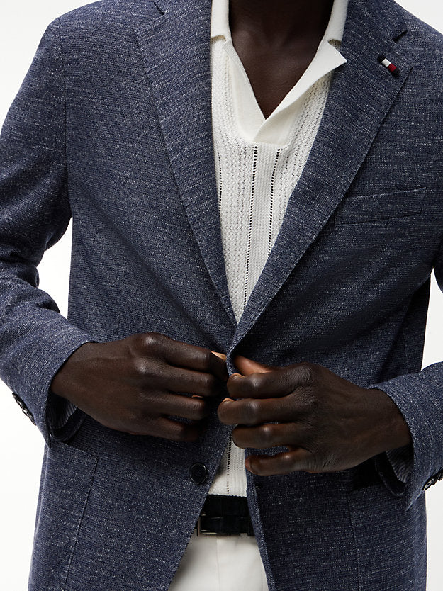 Flex Regular Fit Jersey Single Breasted Blazer