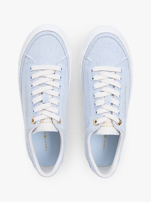 Washed Canvas Platform Trainers