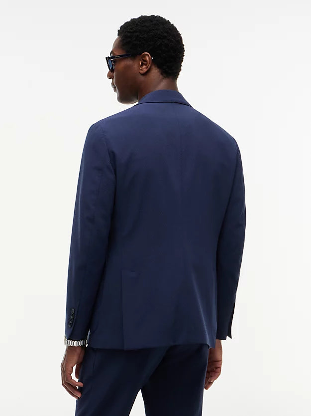 Tech Regular Fit Wool Blend Seersucker Blazer