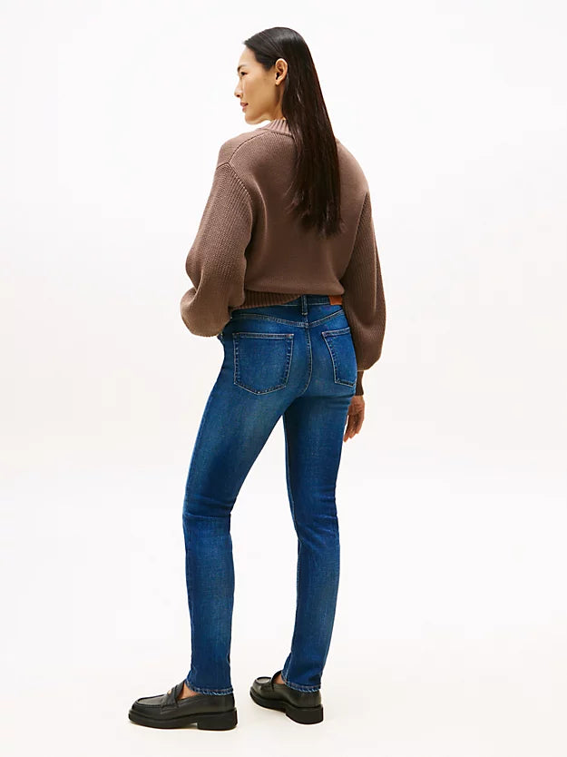 Faded Mid Rise Slim Jeans
