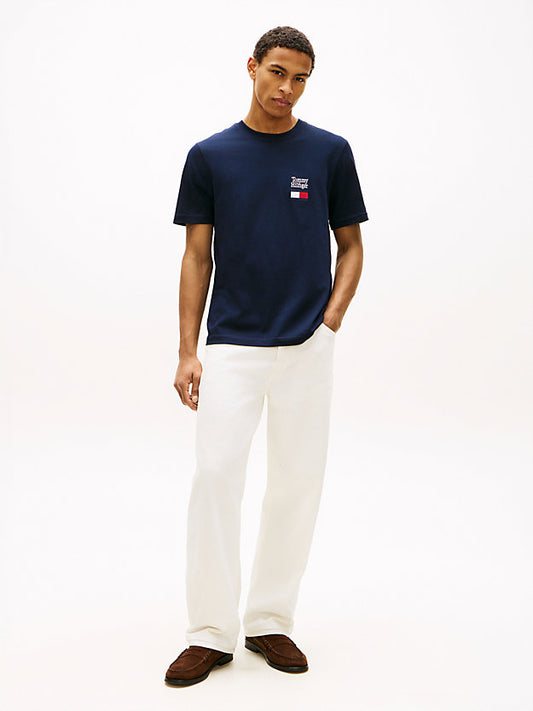 Logo Embroidery Jersey Crew Neck T-Shirt
