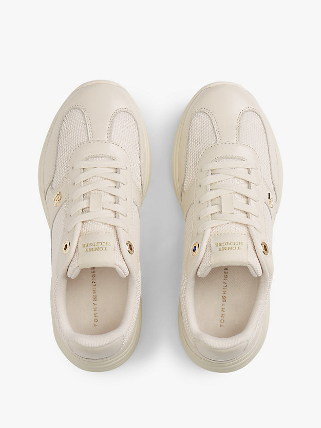 Monogram Mixed Texture Leather Trainers