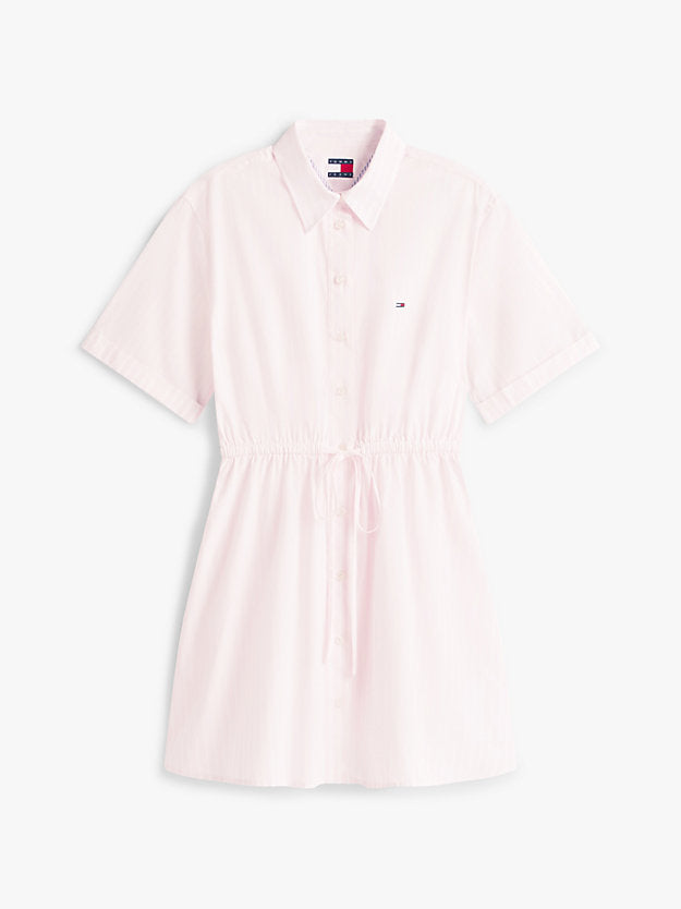 Stripe Relaxed Poplin Mini Shirt Dress