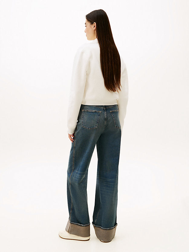 Stitch Logo Collared Zip-Thru Cardigan