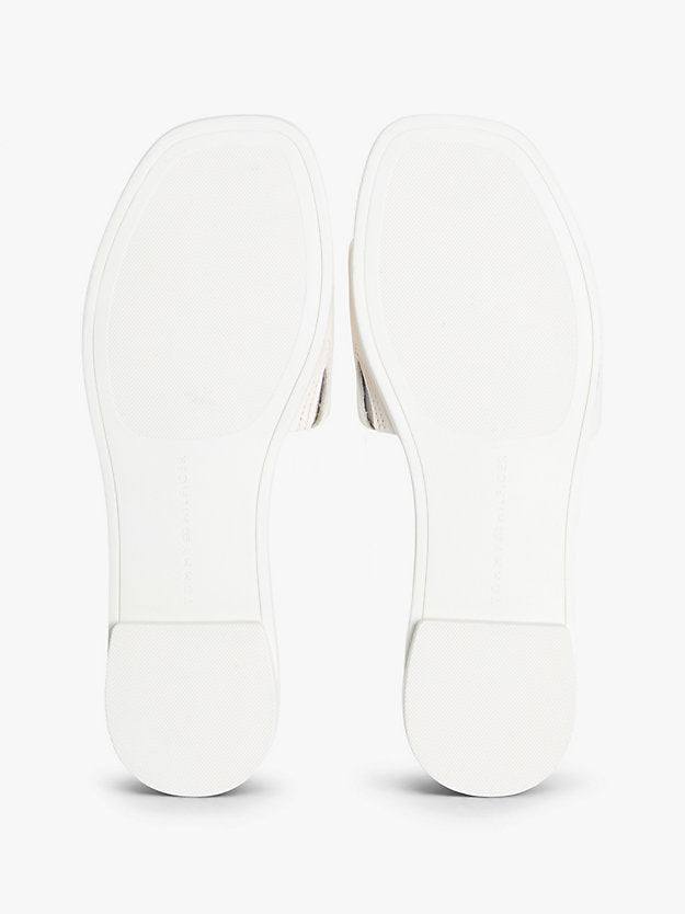 Leather Monogram Strap Mules