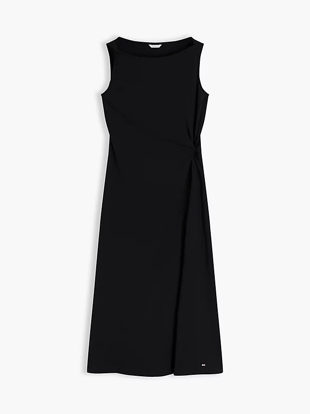 Knot Interlock Knit Midi Dress