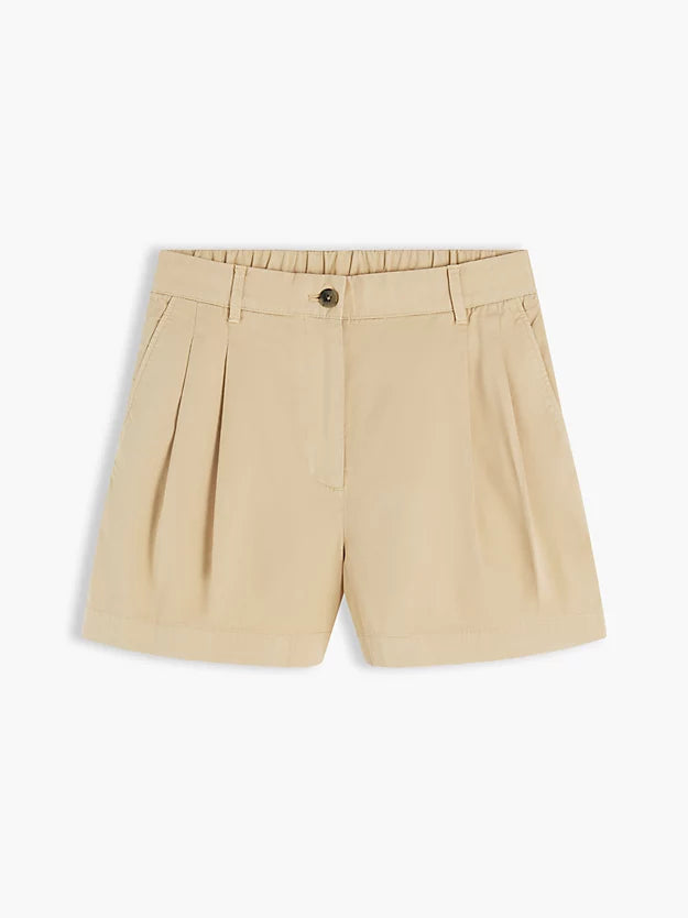 Washed Flared Chino Shorts