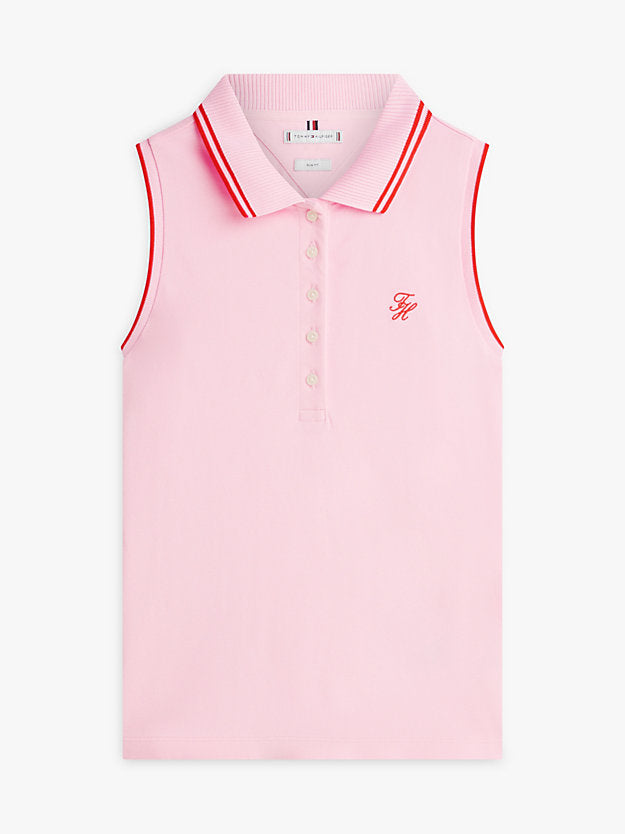 1985 Slim Fit Pique Sleeveless Polo Shirt