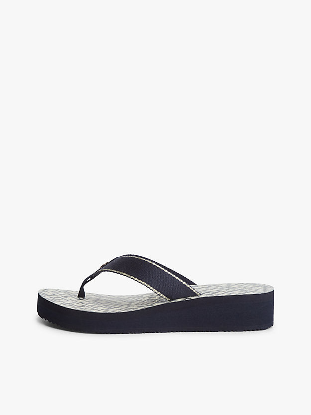 Monogram Wedge Heel Flip-Flops