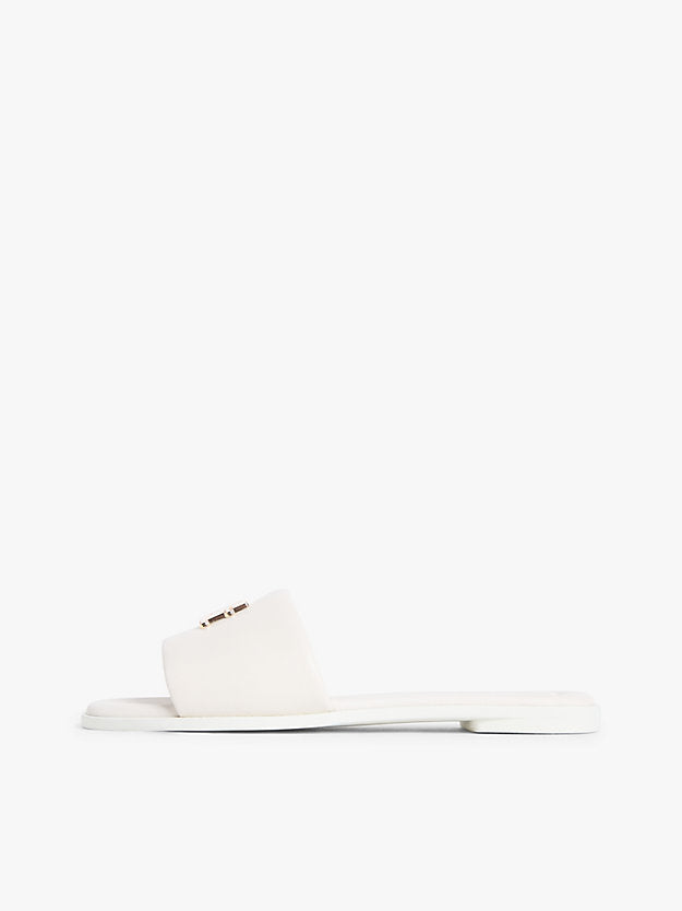 Leather Monogram Strap Mules