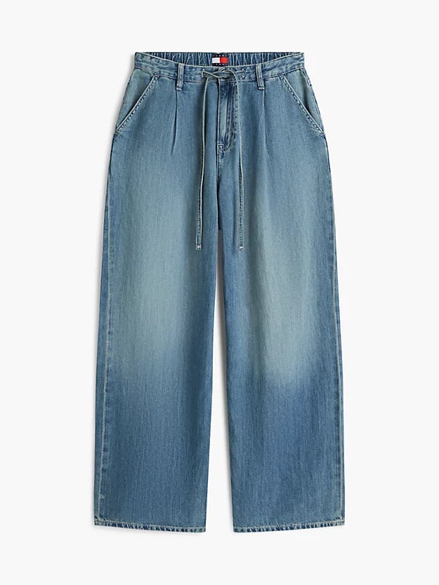 Drawstring Loose Wide Leg Jeans WiLinen
