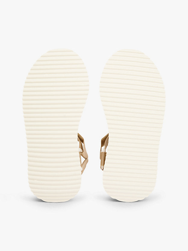 Webbing Rope Cleat Platform Sandals