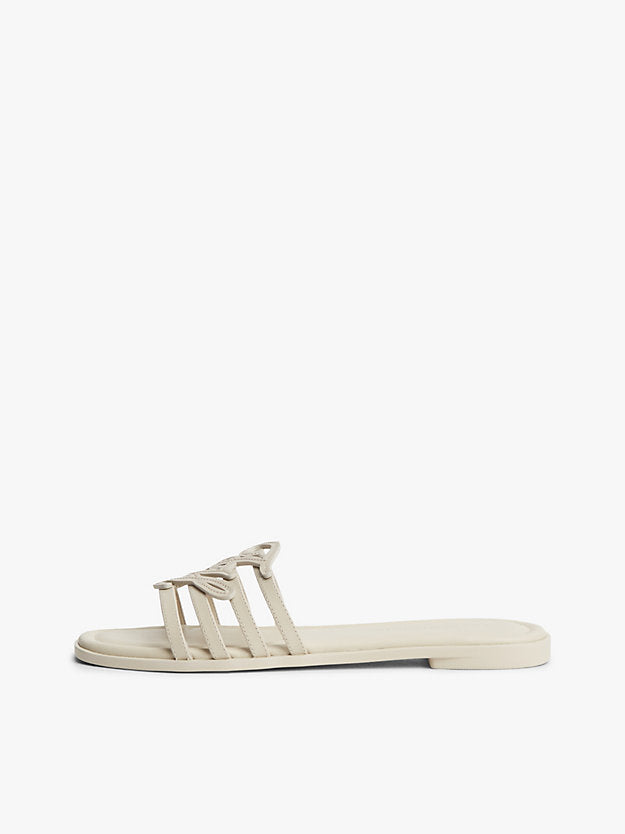 Logo Strap Leather Mules
