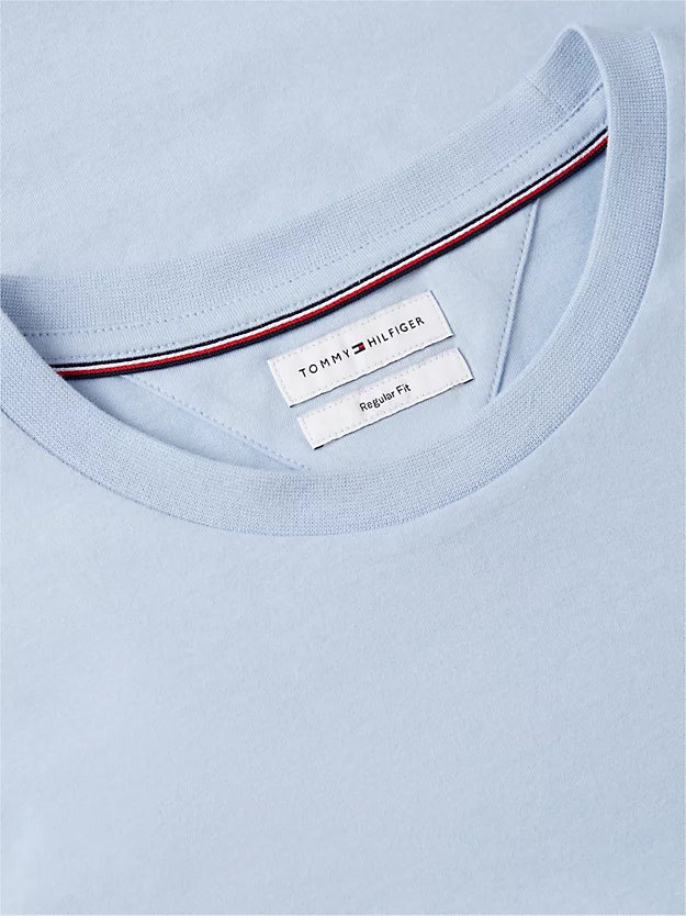 Flag Embroidery Jersey Crew Neck T-Shirt