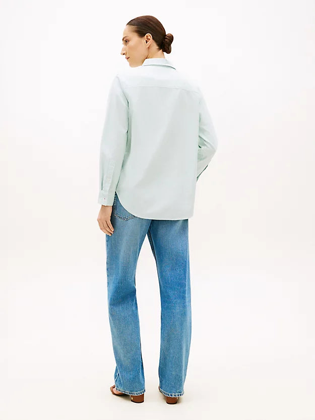 Relaxed Fit Flag Embroidery Oxford Shirt