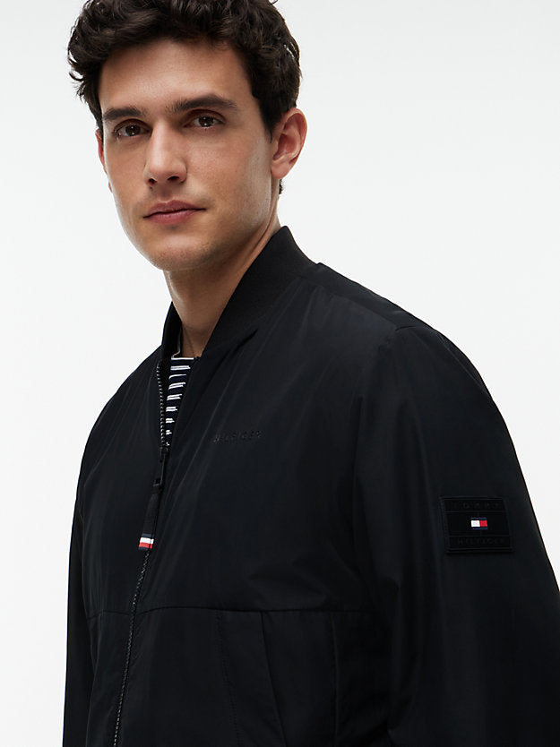 Water Resistant Tonal Logo Bomber Jacket