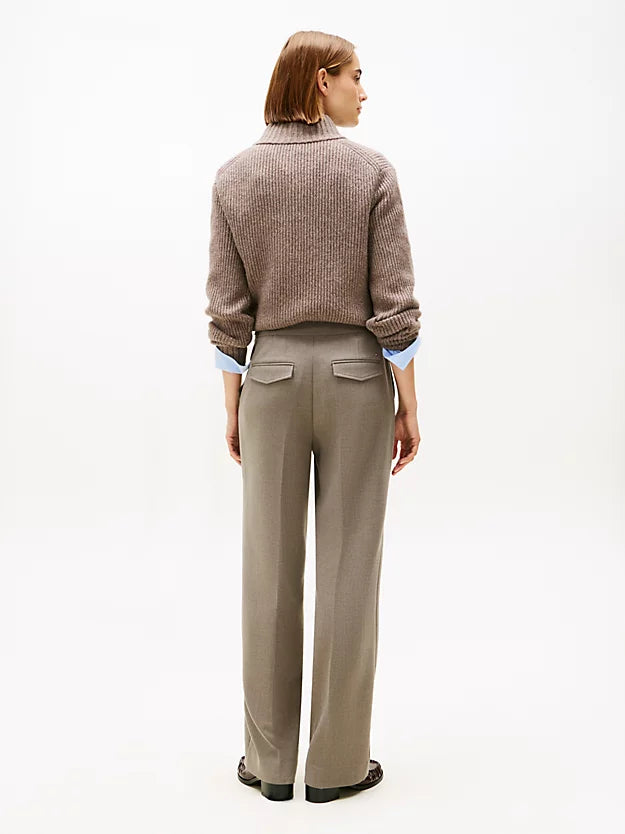 Pressed Crease Straight Leg Trousers