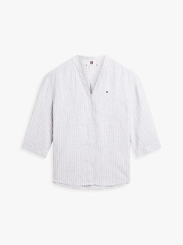 Relaxed Fit Pure Linen Half Sleeve Shirt
