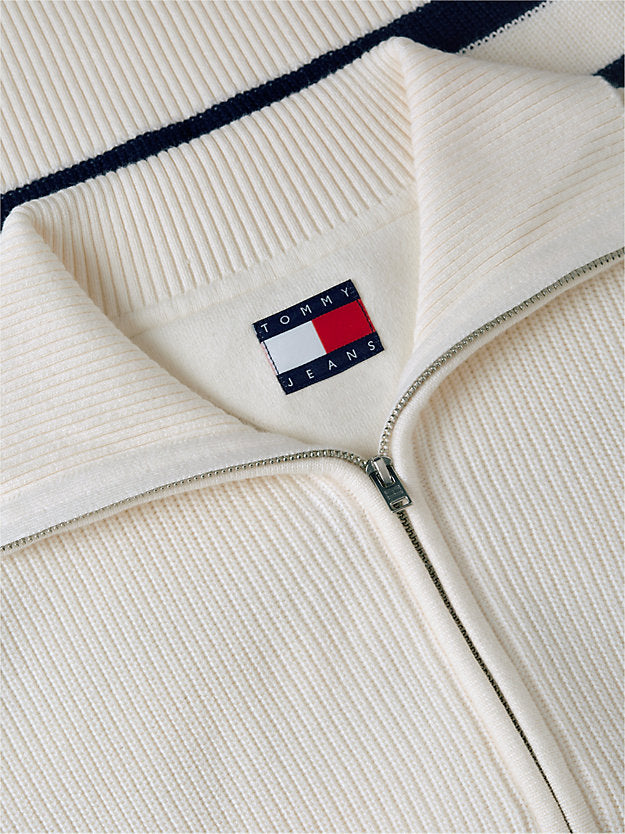 Badge Stripe Quarter-Zip Jumper