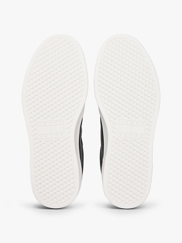The Greenwich Leather Contrast Heel Trainers