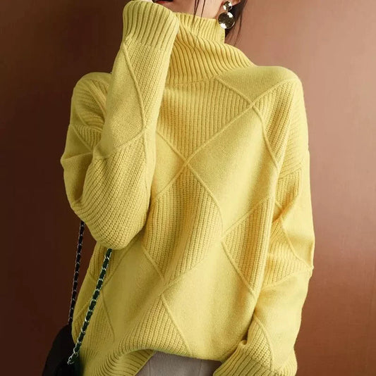 KASCHMIRROLLKRAGENPULLOVER UND STRICKJACKE