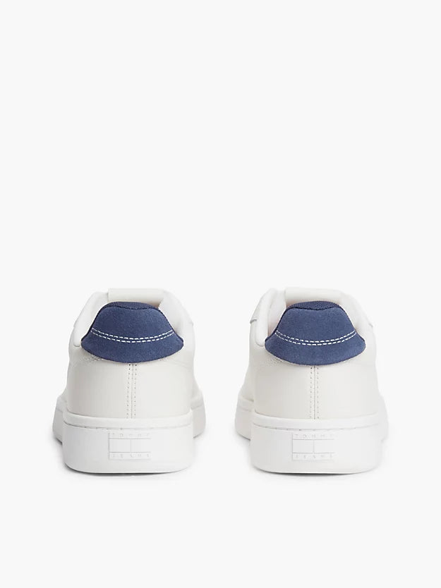 Contrast Heel Leather Archive Court Trainers
