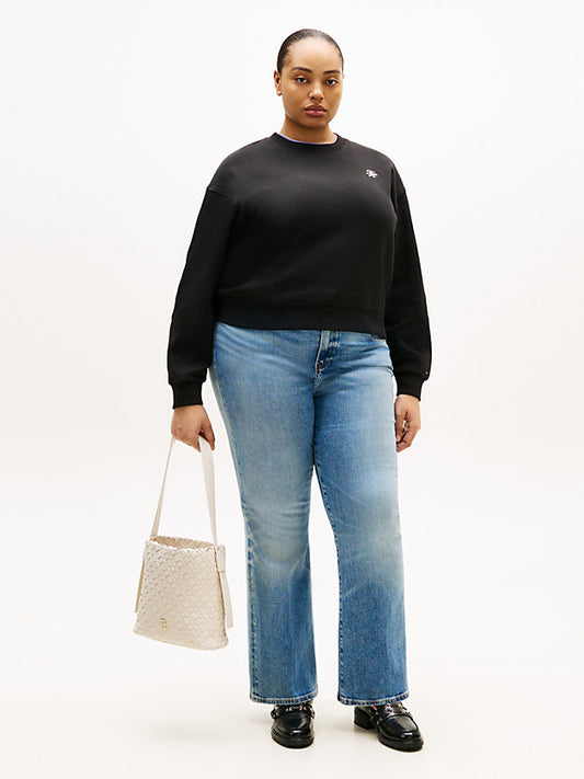 Curve Logo Embroidery Flex Fleece Sweatshirt