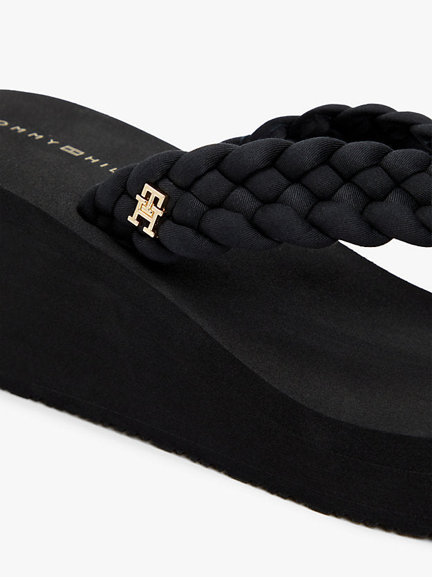 Braided Strap Wedge Flip-Flops