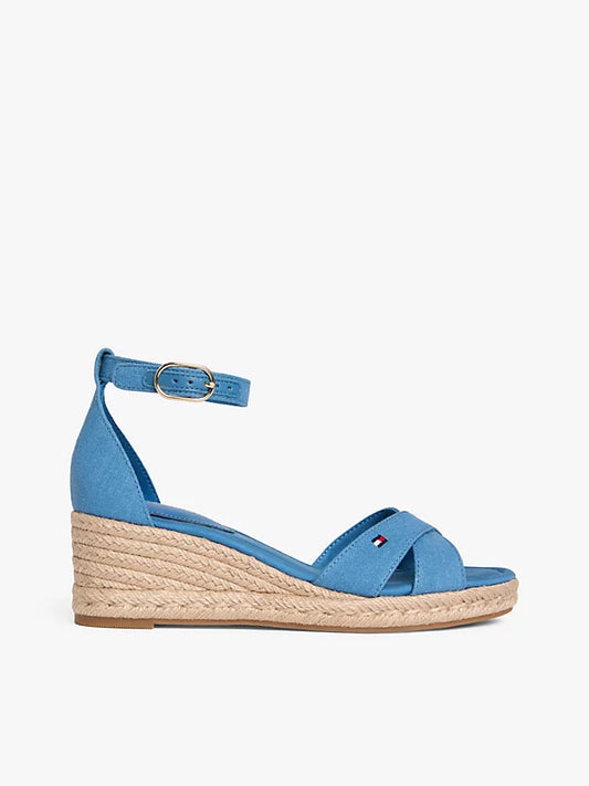 Hemp Crossover Strap Wedge Espadrilles