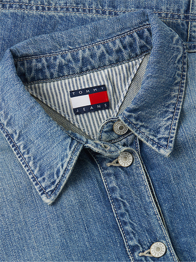 Drawstring Hem Relaxed Denim Jacket WiLinen