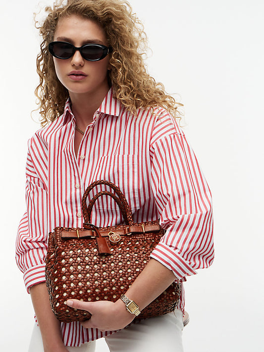 The American Icon Braided Leather Tote Bag