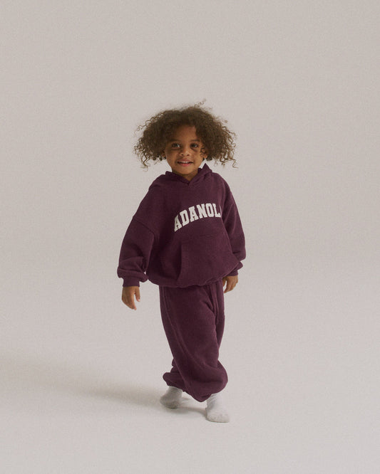 Mini Varsity Sweatpants - Dark Cherry