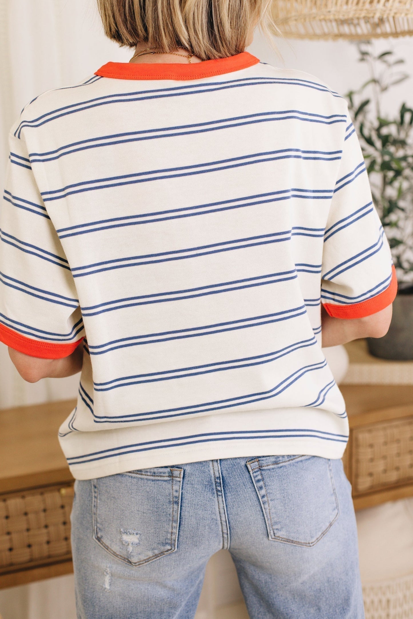 T-shirt rayé à manches courtes Color Block pour femmes (achetez-en 2, livraison gratuite)