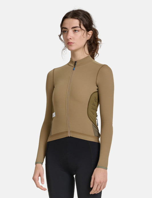 Womens Alt_Road Long Sleeve Jersey - Dark Desert Yellow