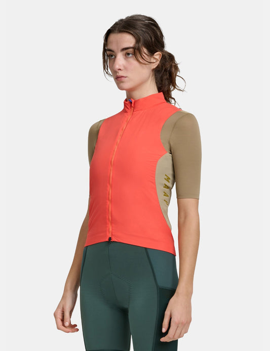 Womens Alt_Road Thermal Vest - Mars Red