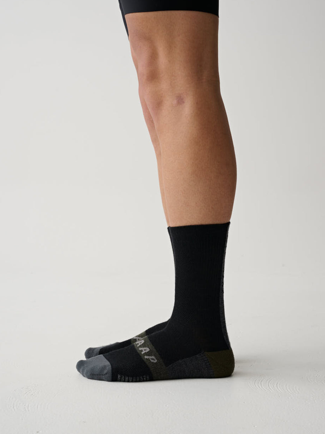Alt_Road Merino Sock - Black/Loam