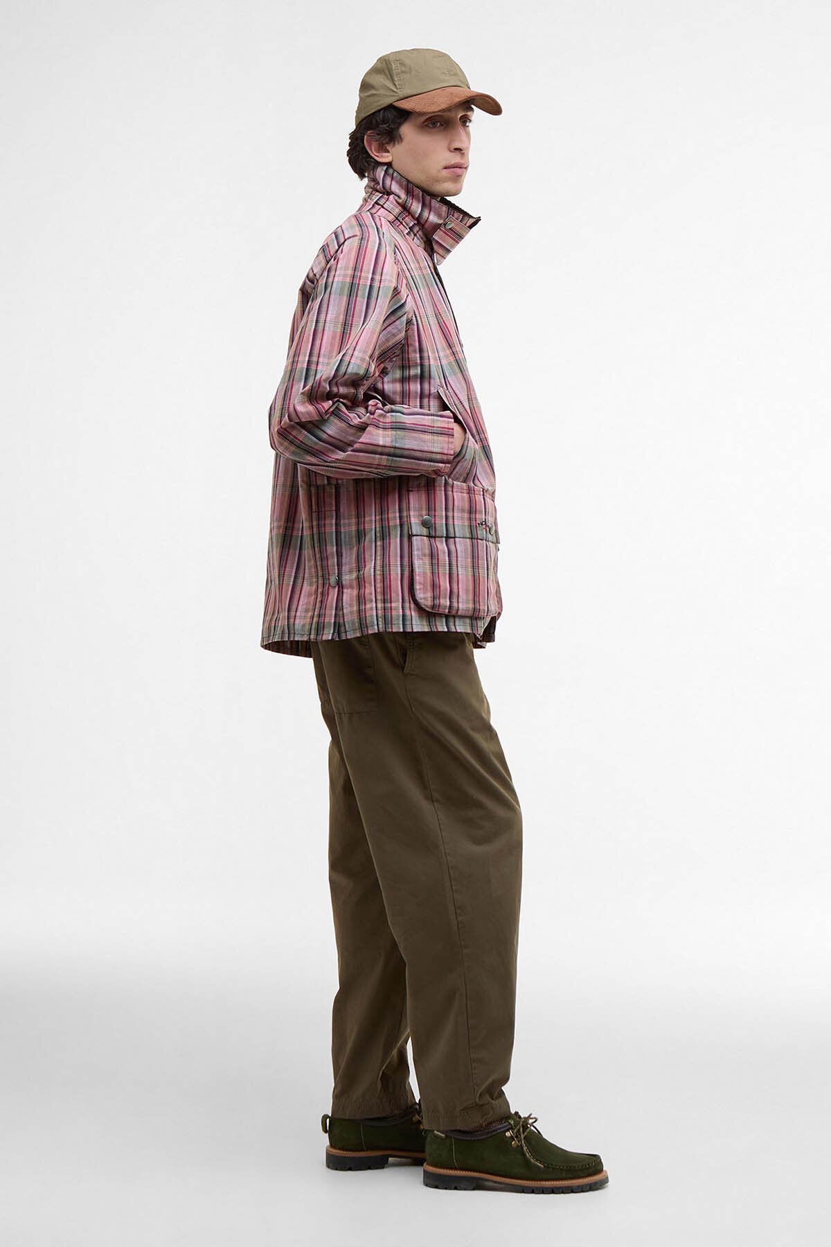 Madras Bedale Casual Jacket - NOAH MADRAS PINK