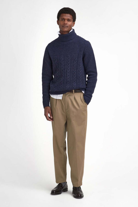 Daleside Roll-Neck Jumper - NAVY MARL