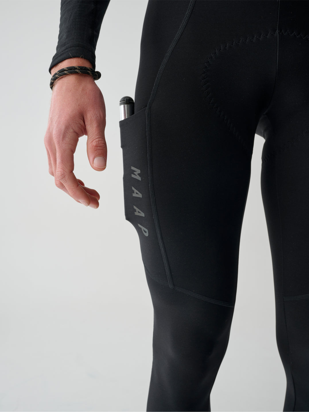 Team Bib Evo Thermal Cargo Tights - Black