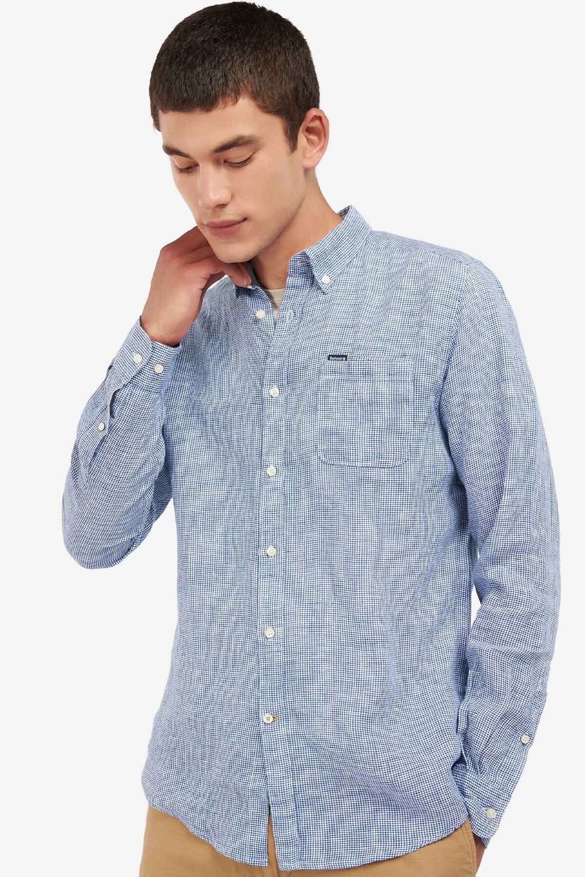Linton Tailored Linen Shirt - NAVY