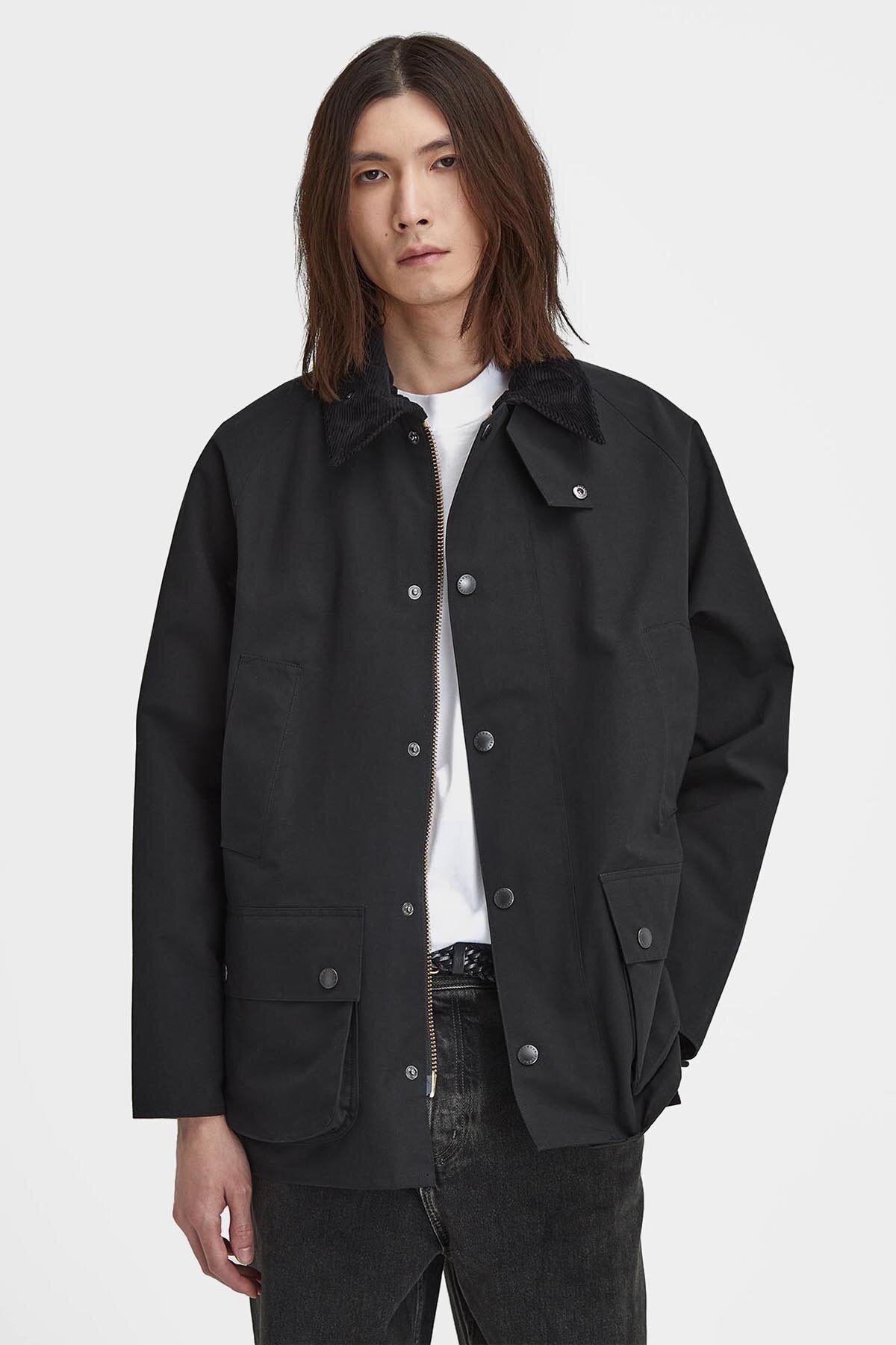 Classic Bedale Showerproof Jacket - BLACK