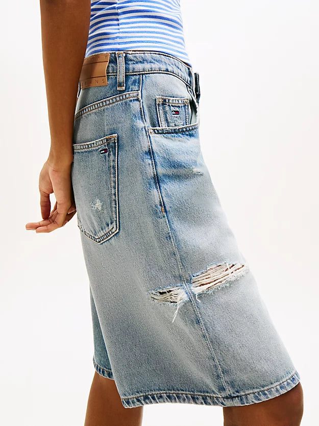 Distressed Loose Denim Shorts