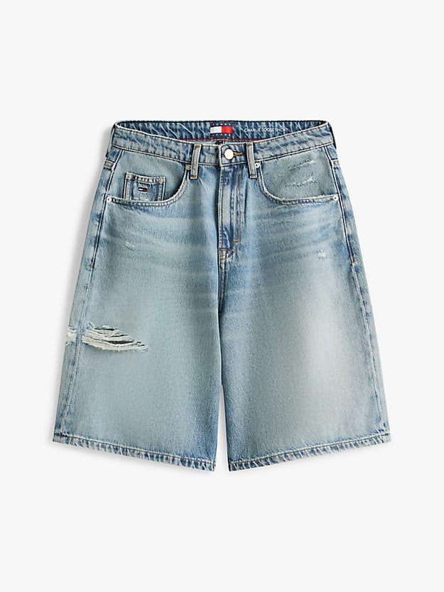 Distressed Loose Denim Shorts