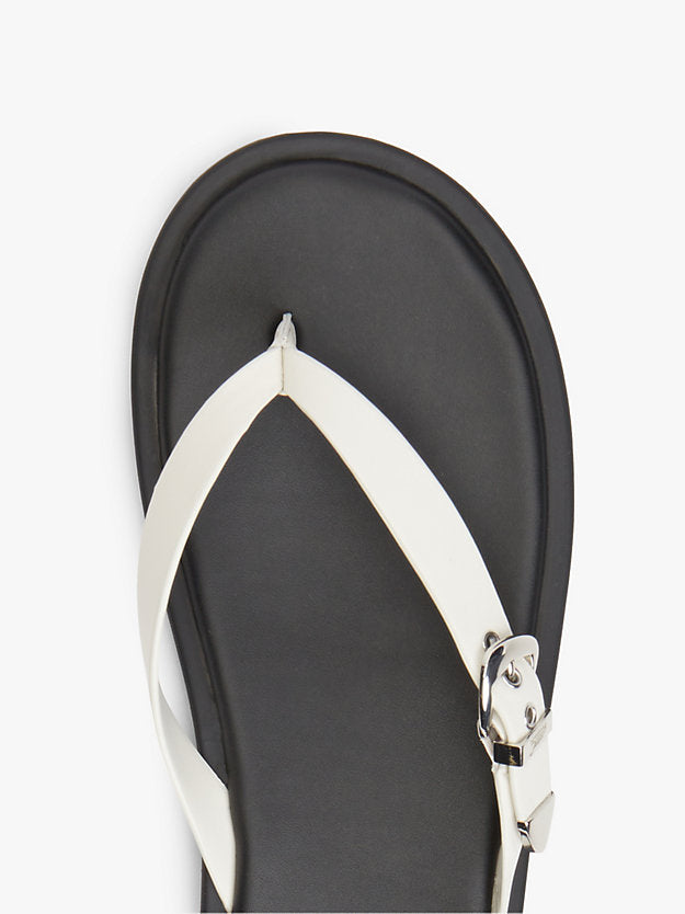 Leather Buckle Flip-Flops