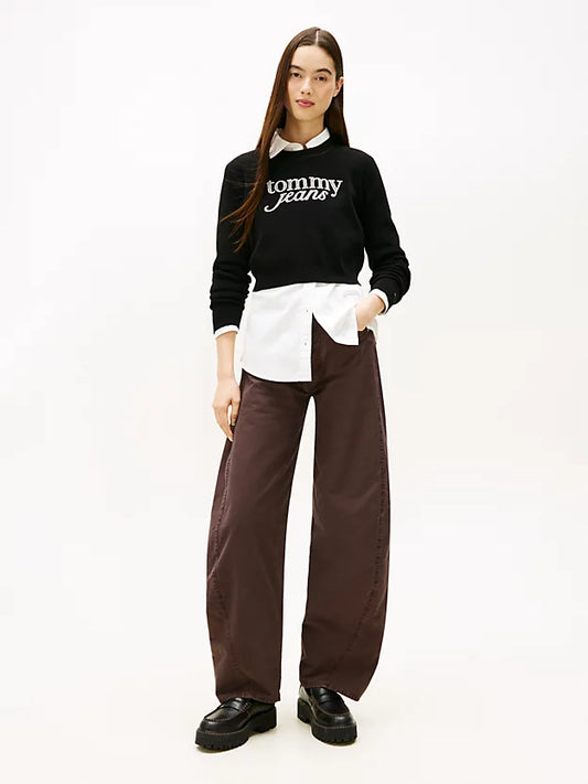 Stitch Logo Chenille Slim Cropped Jumper
